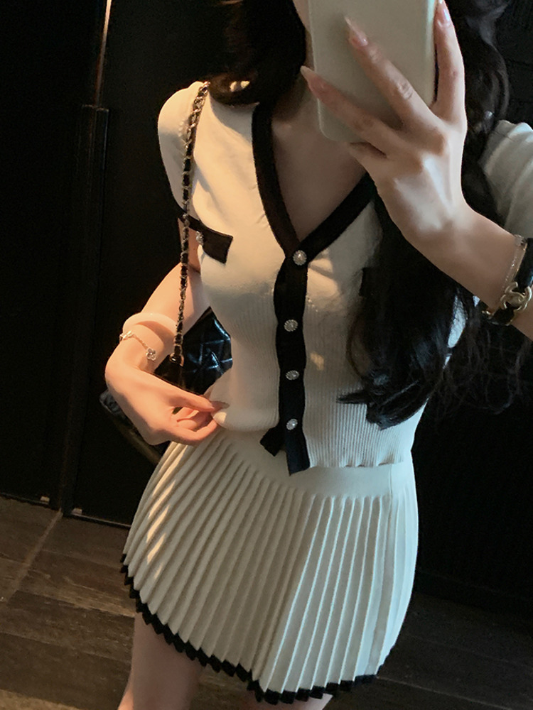 French Small Fragrance Knitted - огляд і ціна Crop Top Crochet
