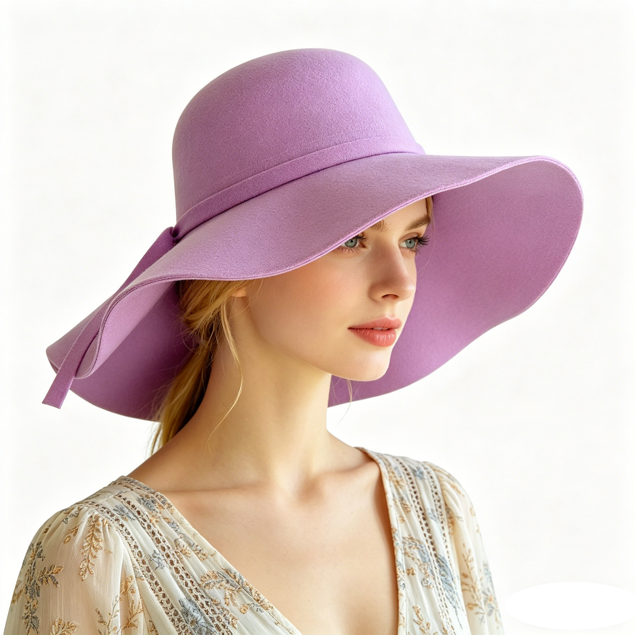 Women Fedora Hat Vintage Lady  - огляд і ціна Hat Floppy Wide