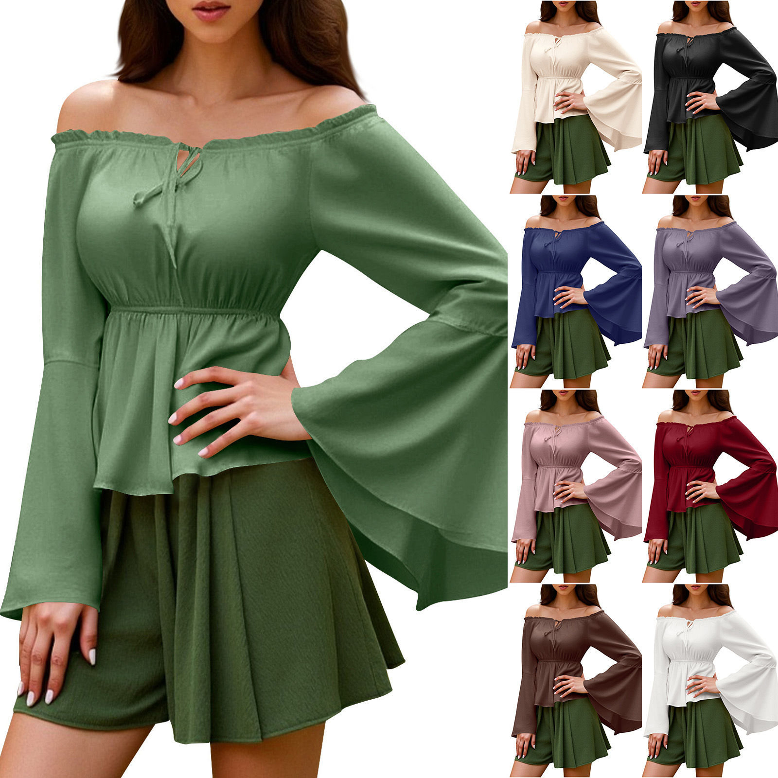 Womens Blouse Gothic Renaissan - огляд і ціна Blouse Off Shoulder