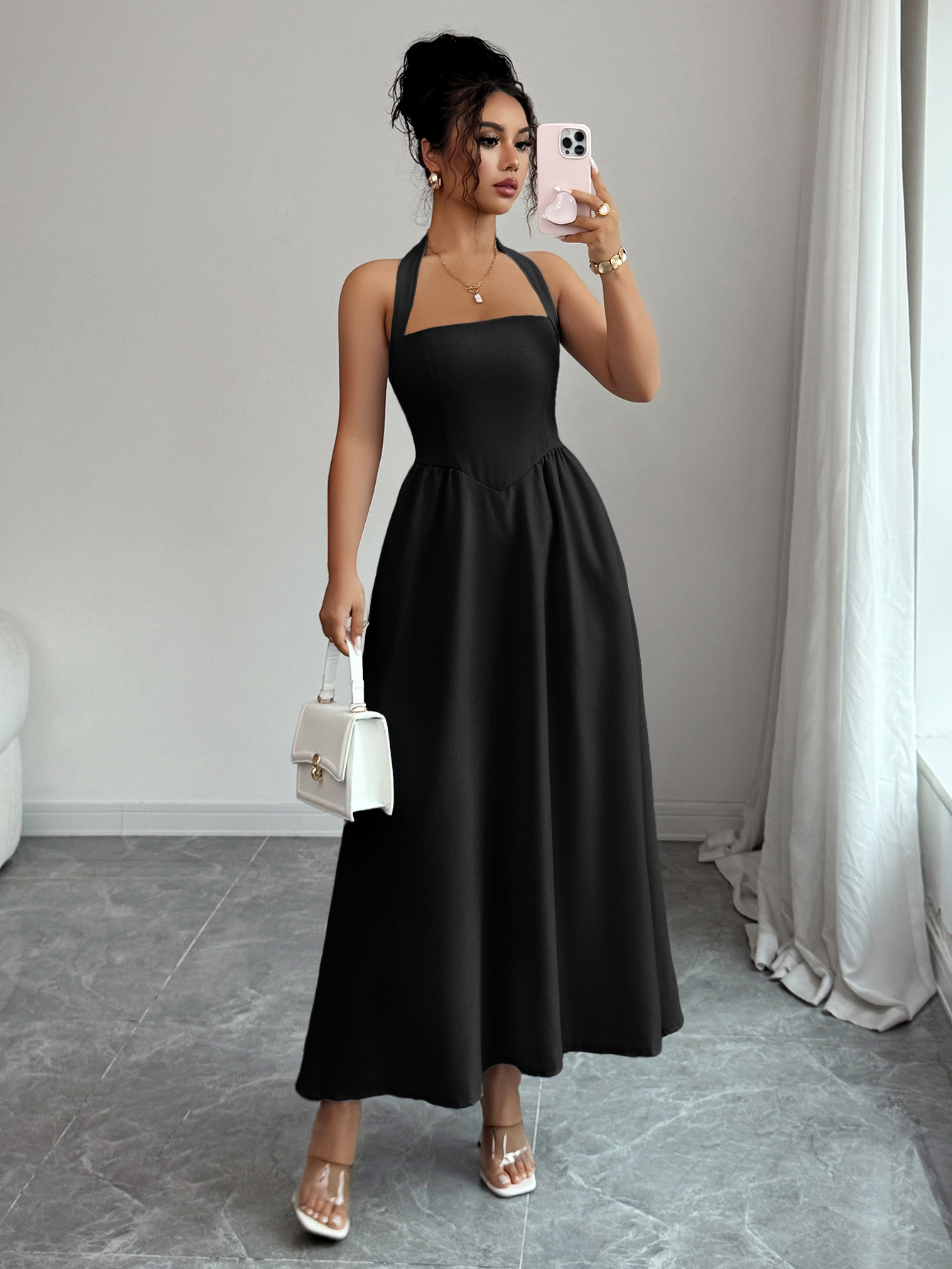 Women's Dress 5 Colors Halter  - огляд і ціна Maxi Dress Halter