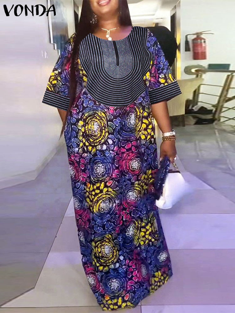Plus Size Women Long Dress 202 - огляд і ціна Romper Floral Print