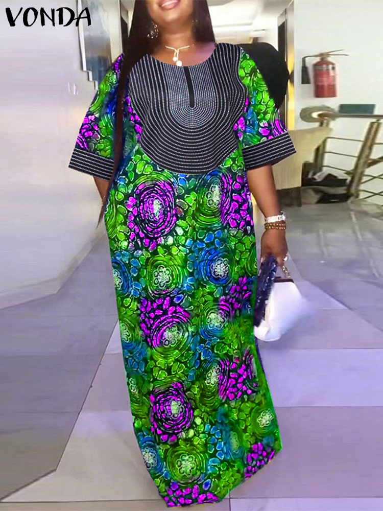 Plus Size Women Long Dress 202 - огляд і ціна Romper Floral Print