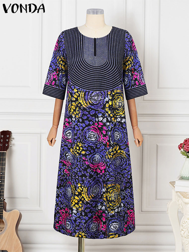 Plus Size Women Long Dress 202 - огляд і ціна Romper Floral Print