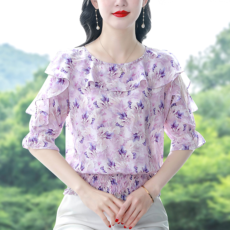 2024 Summer Women Tops Round n - огляд і ціна Romper Floral Print