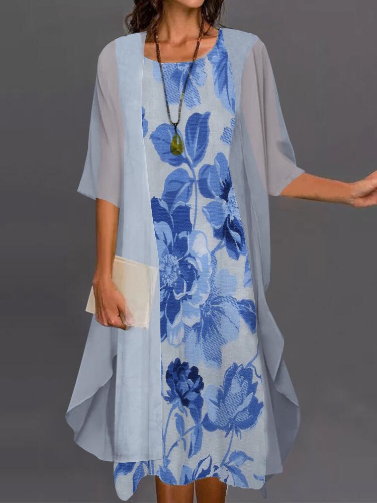 Summer Elegant Dress Two-piece - огляд і ціна Romper Floral Print