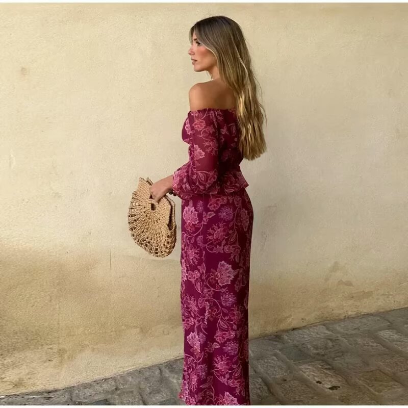 Women's Fashion Printed Off-Sh - огляд і ціна Blouse Off Shoulder
