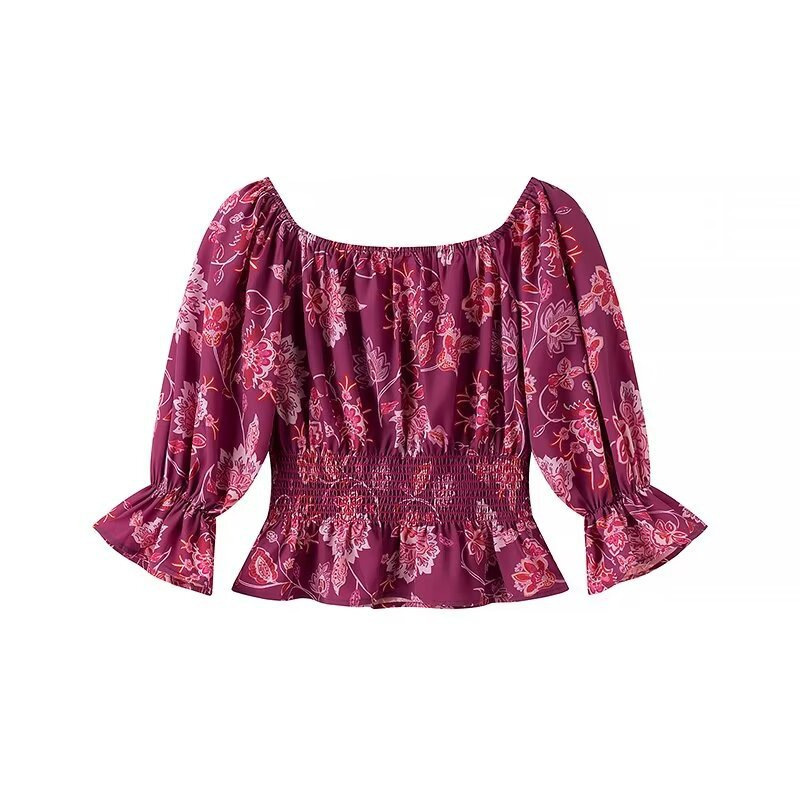 Women's Fashion Printed Off-Sh - огляд і ціна Blouse Off Shoulder