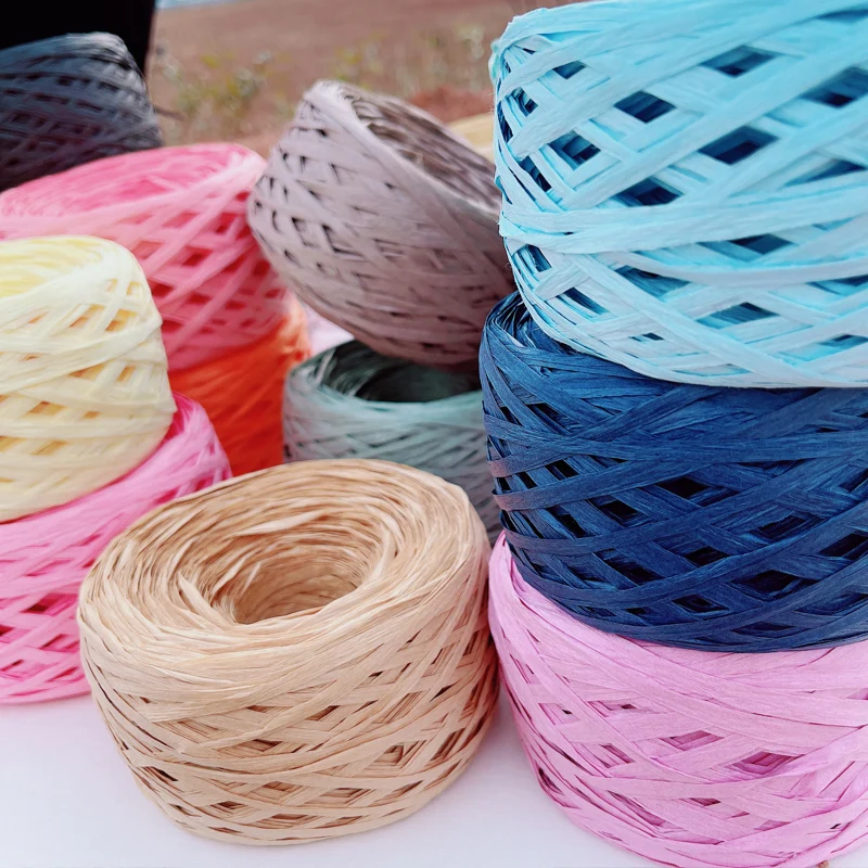 180m raffia Yarn paper Grass f - огляд і ціна Crochet Bag Raffia
