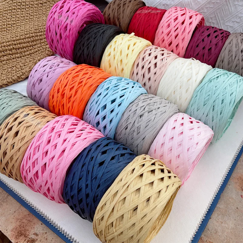 180m raffia Yarn paper Grass f - огляд і ціна Crochet Bag Raffia