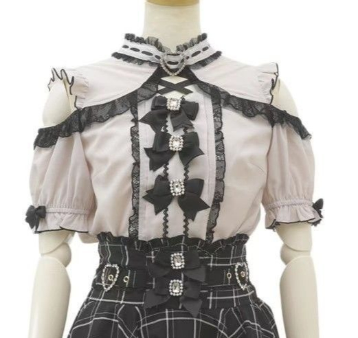 Sweet Cute Girls Short Sleeve  - огляд і ціна Blouse Off Shoulder
