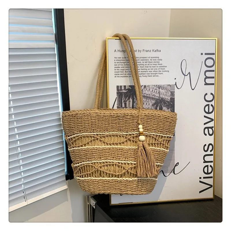 Hollow Woven Straw Shoulder Ba - огляд і ціна Tote Bag Beach