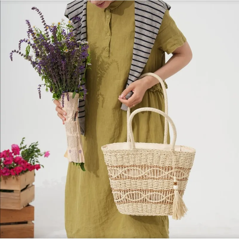 Hollow Woven Straw Shoulder Ba - огляд і ціна Tote Bag Beach