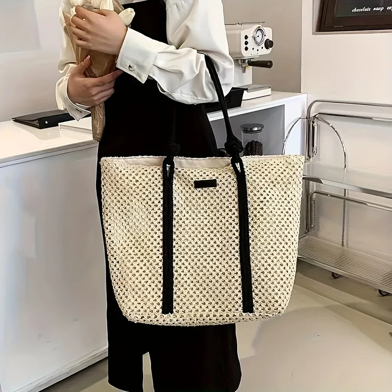 Hollow Straw Woven Tote Bag fo - огляд і ціна Tote Bag Beach
