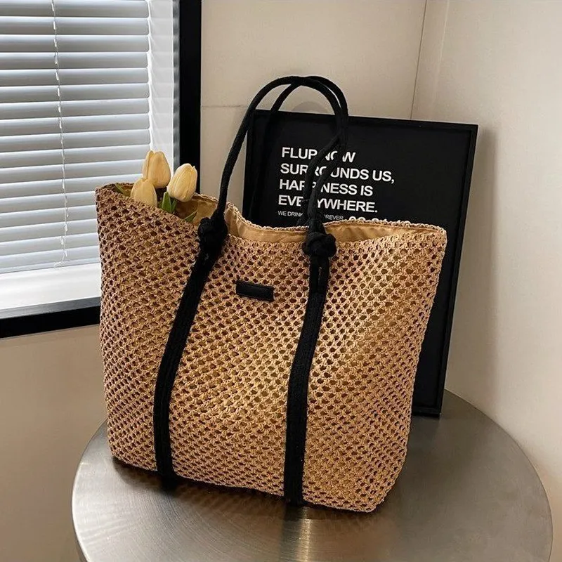 Hollow Straw Woven Tote Bag fo - огляд і ціна Tote Bag Beach