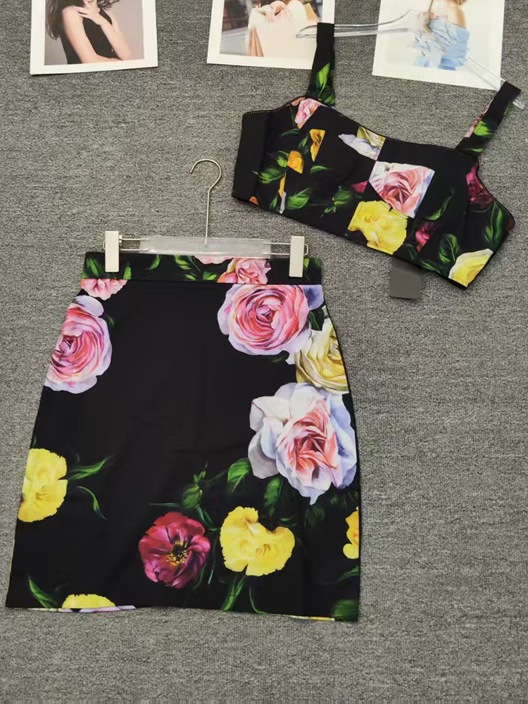 Retro flower print long-sleeve - огляд і ціна Romper Floral Print