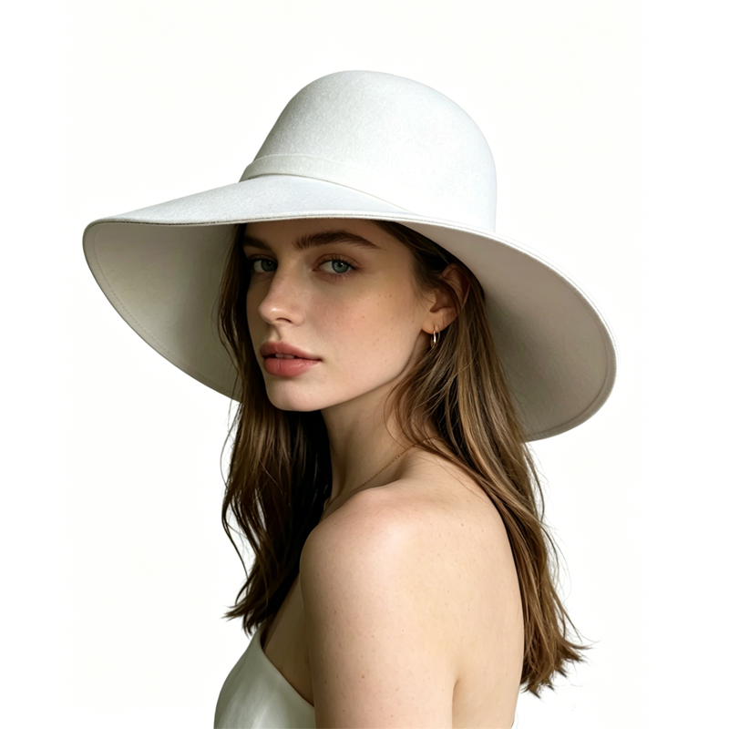 White Dome-shaped Ladies' Hat  - огляд і ціна Hat Floppy Wide