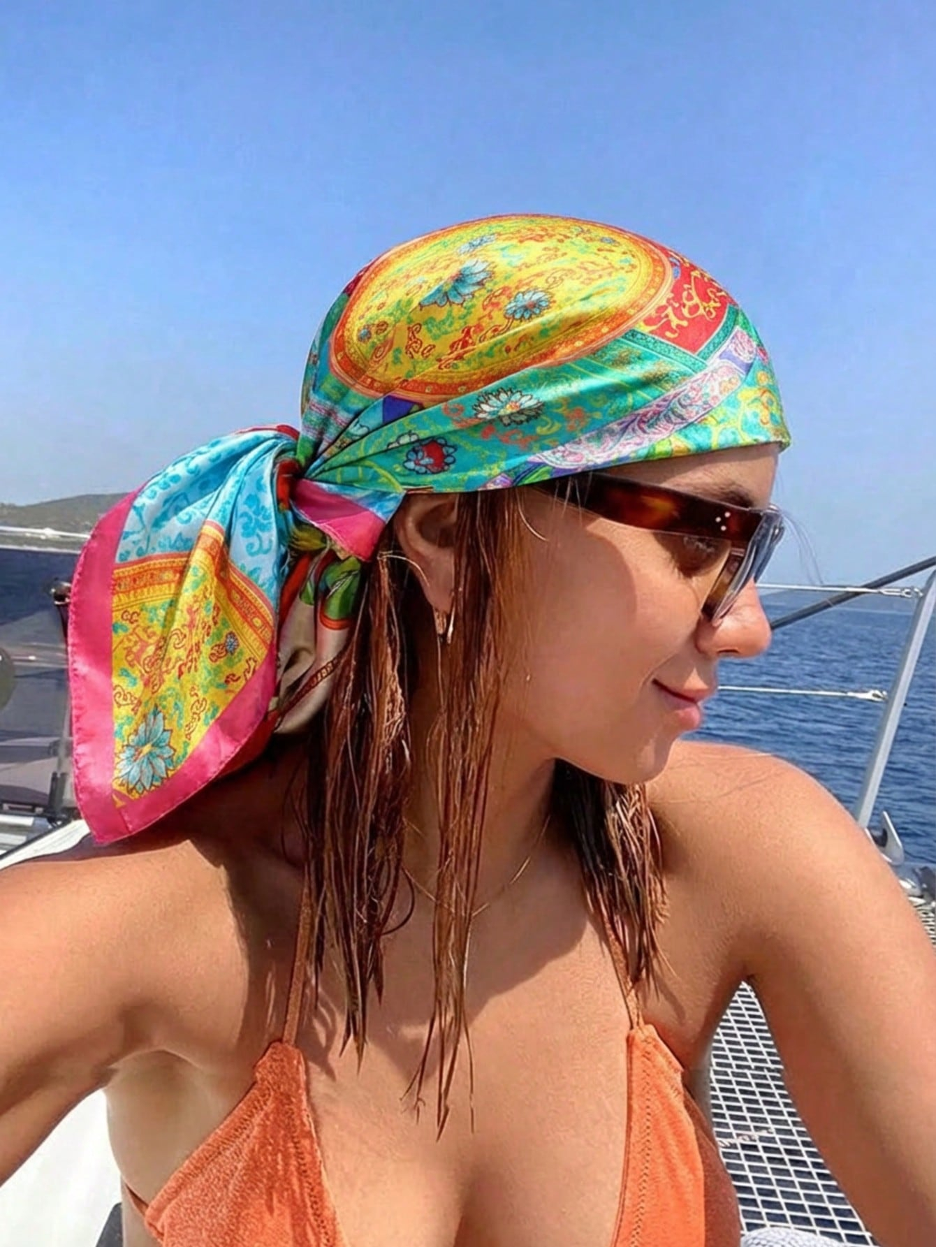 Luxury Brand Silk Satin Square - огляд і ціна Headband Summer Knit