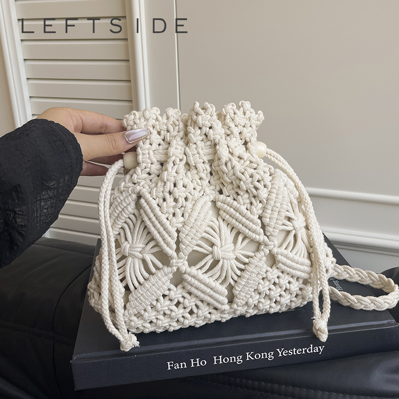 LEFTSIDE Weave Small Shoulder  - огляд і ціна Crochet Bag Raffia