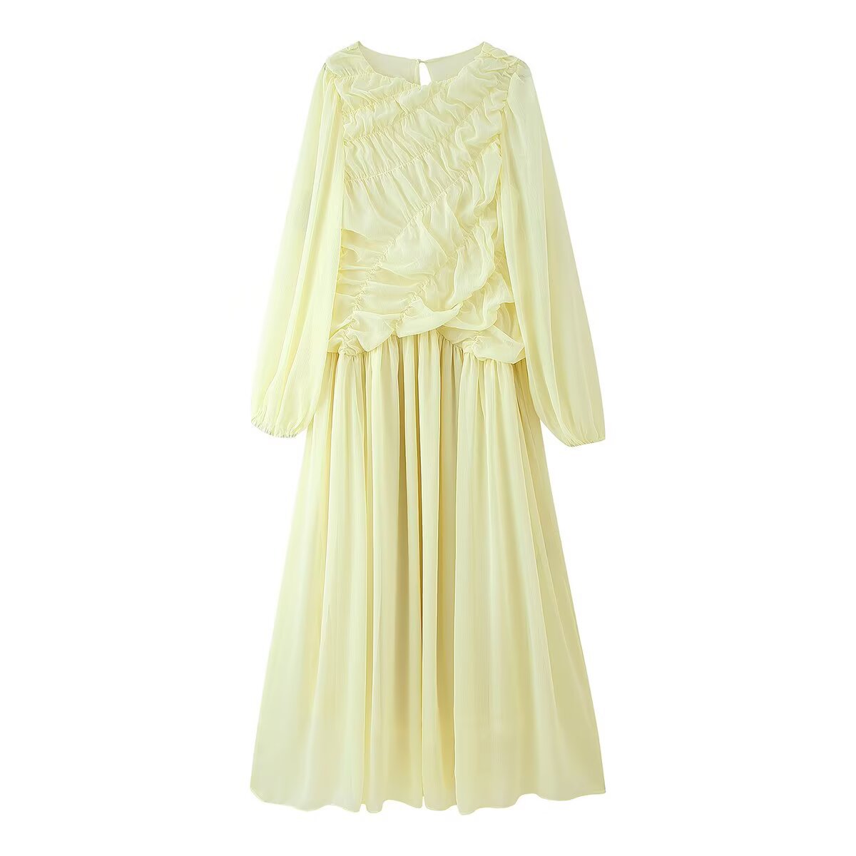 Autumn Long Sleeve Dresses 202 - огляд і ціна Linen Dress Wrap
