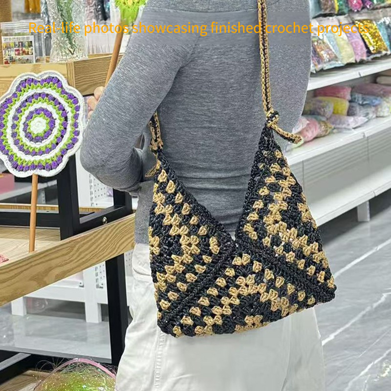 100g/pcs Flat Raffia Paper Yar - огляд і ціна Crochet Bag Raffia