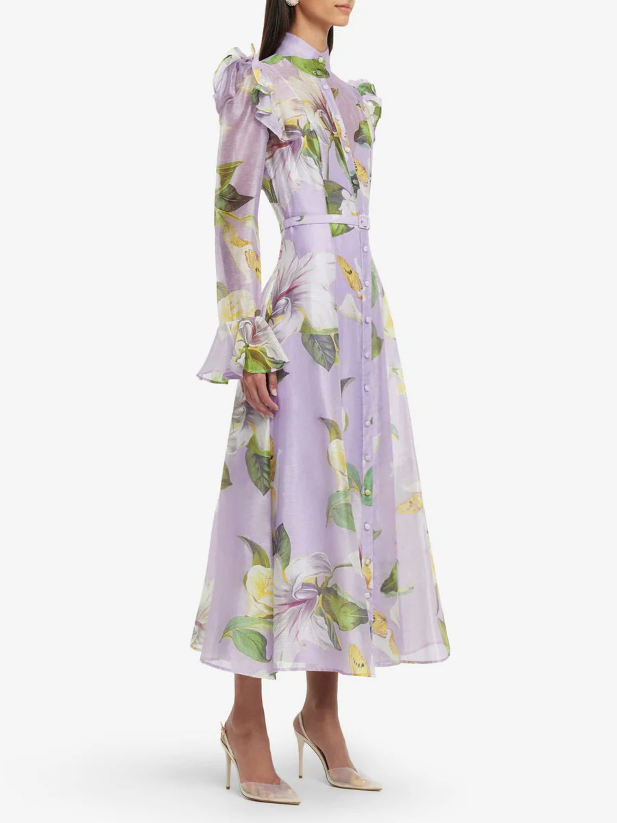 TWOTWINSTYLE Printing Spliced  - огляд і ціна Linen Dress Wrap