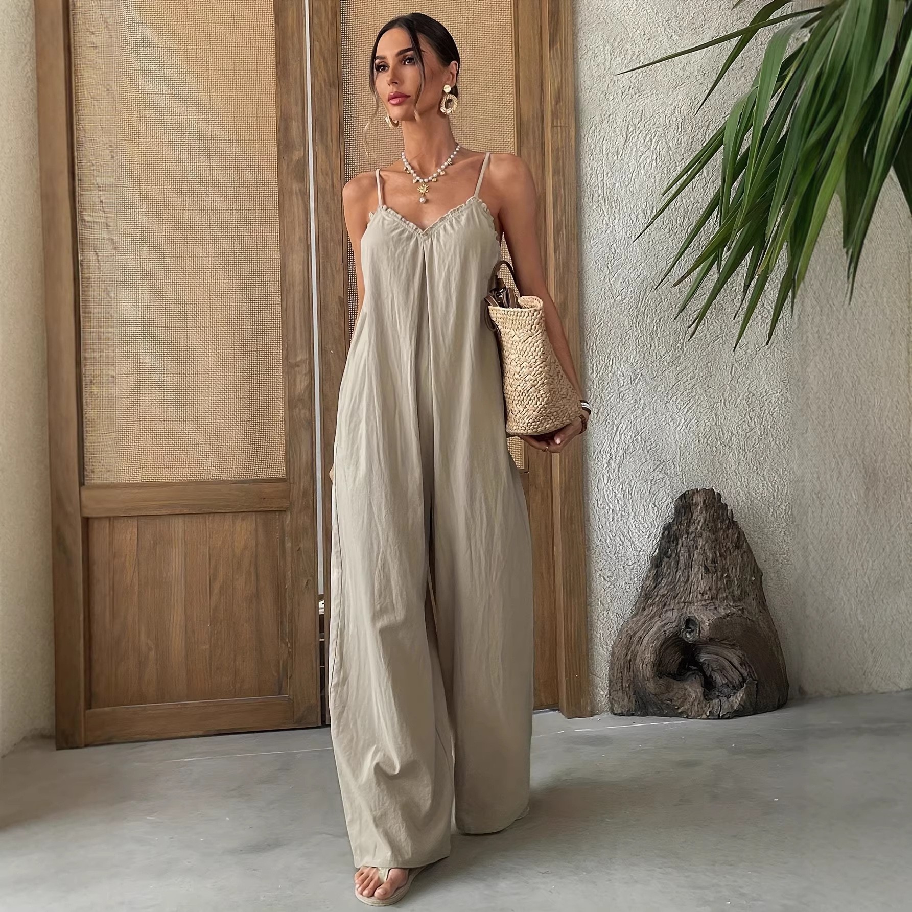 Summer Woman Jumpsuit Sleevele - огляд і ціна Jumpsuit Linen Relaxed