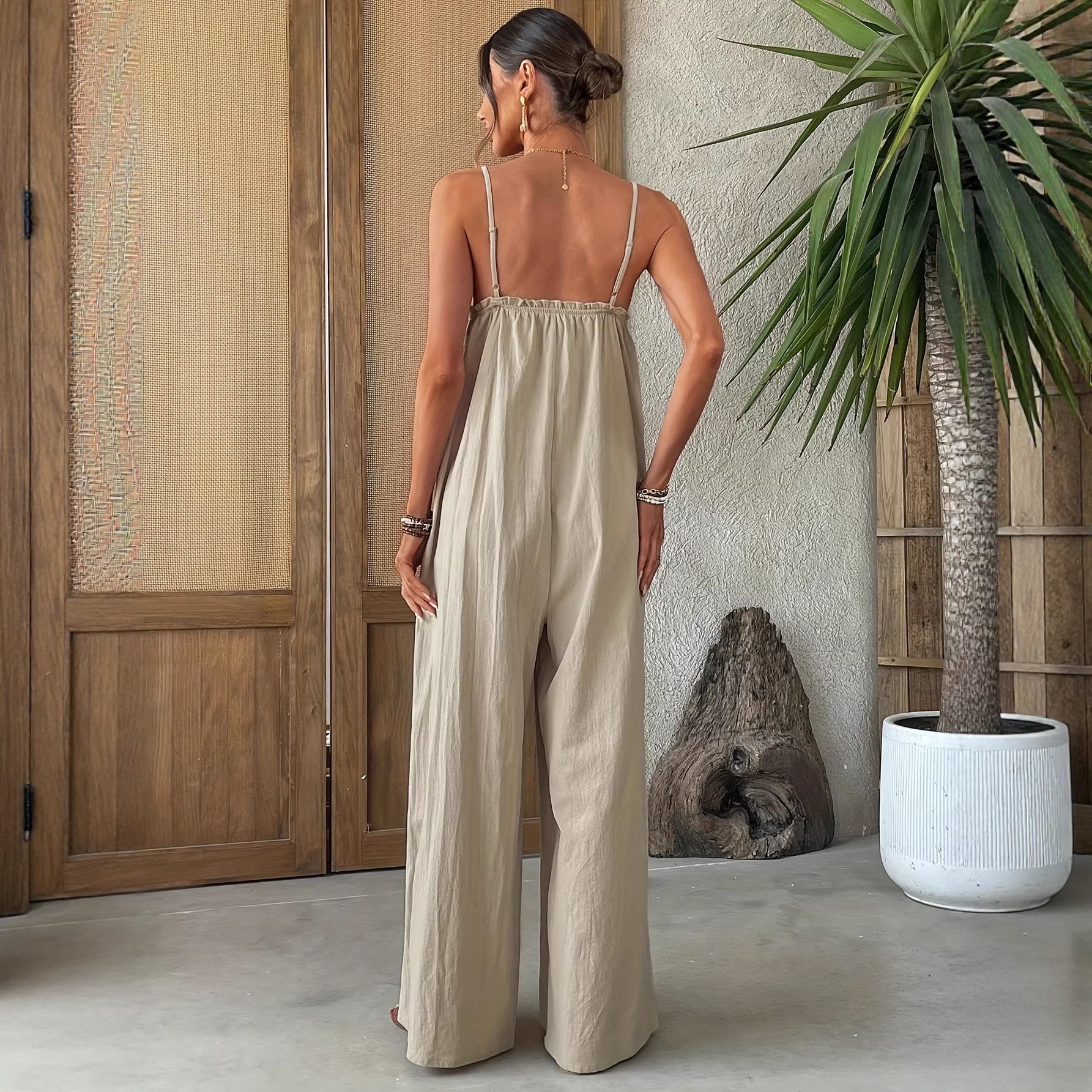 Summer Woman Jumpsuit Sleevele - огляд і ціна Jumpsuit Linen Relaxed