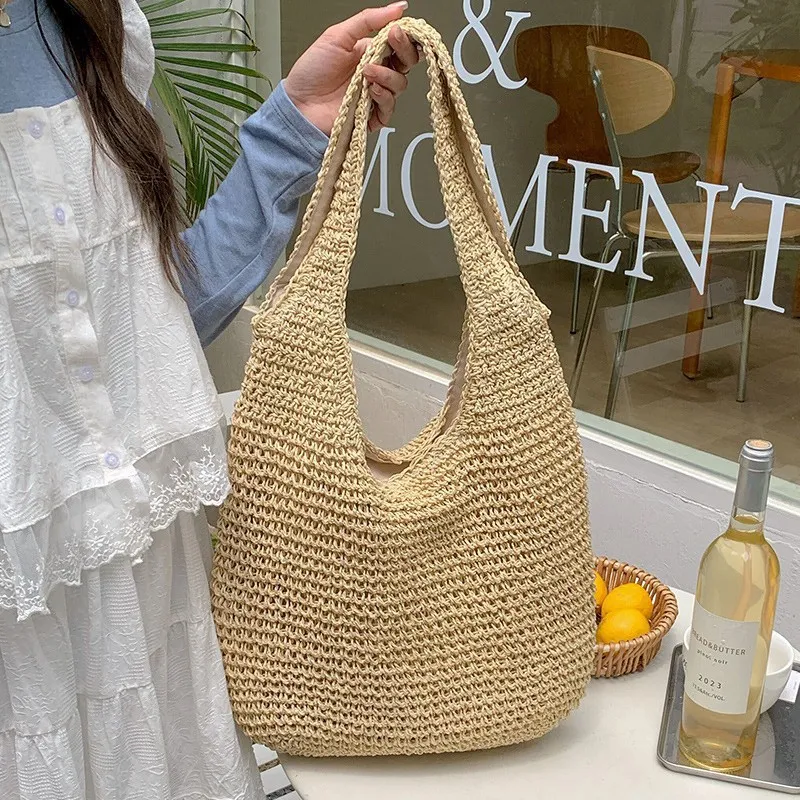 High-end hand-woven straw tote - огляд і ціна Tote Bag Beach