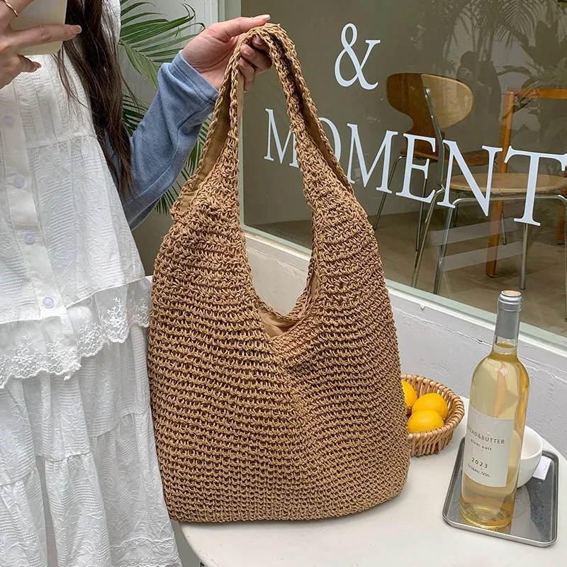 High-end hand-woven straw tote - огляд і ціна Tote Bag Beach
