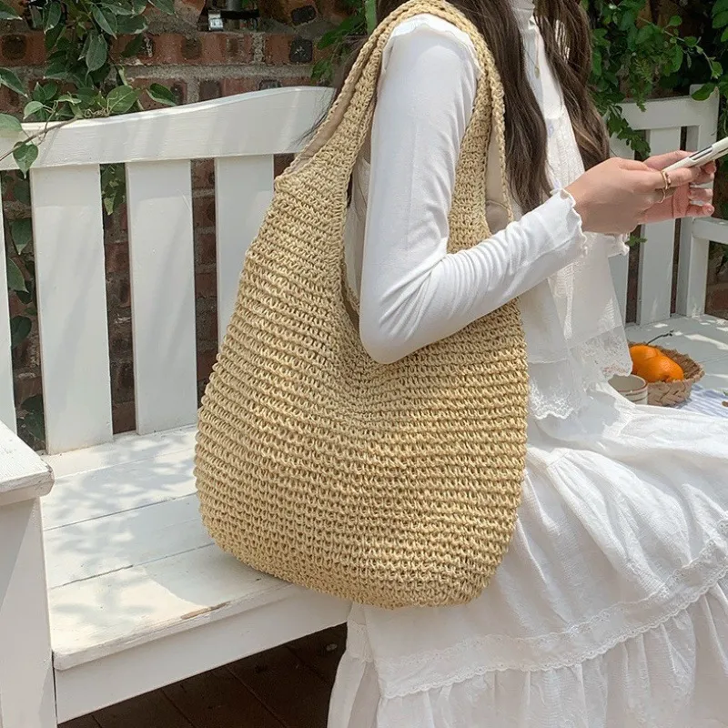 High-end hand-woven straw tote - огляд і ціна Tote Bag Beach