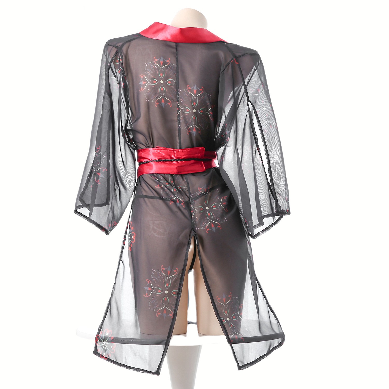 Women's Black Sheer Mesh Japan - огляд і ціна Kimono Sheer Floral
