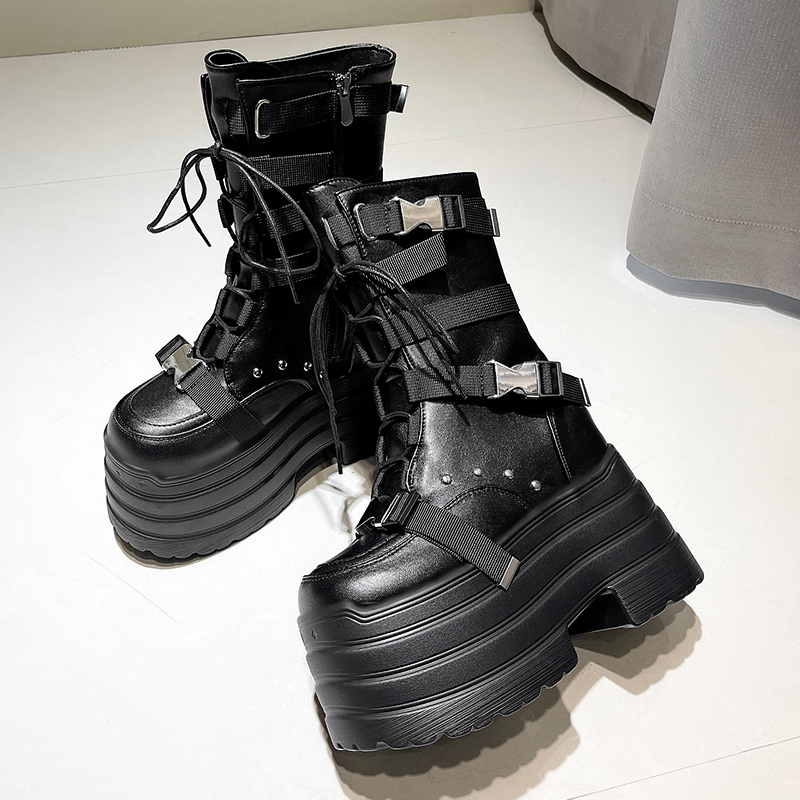 13.5CM,17CM Women Punk Boots A - огляд і ціна Wedge Espadrille Women