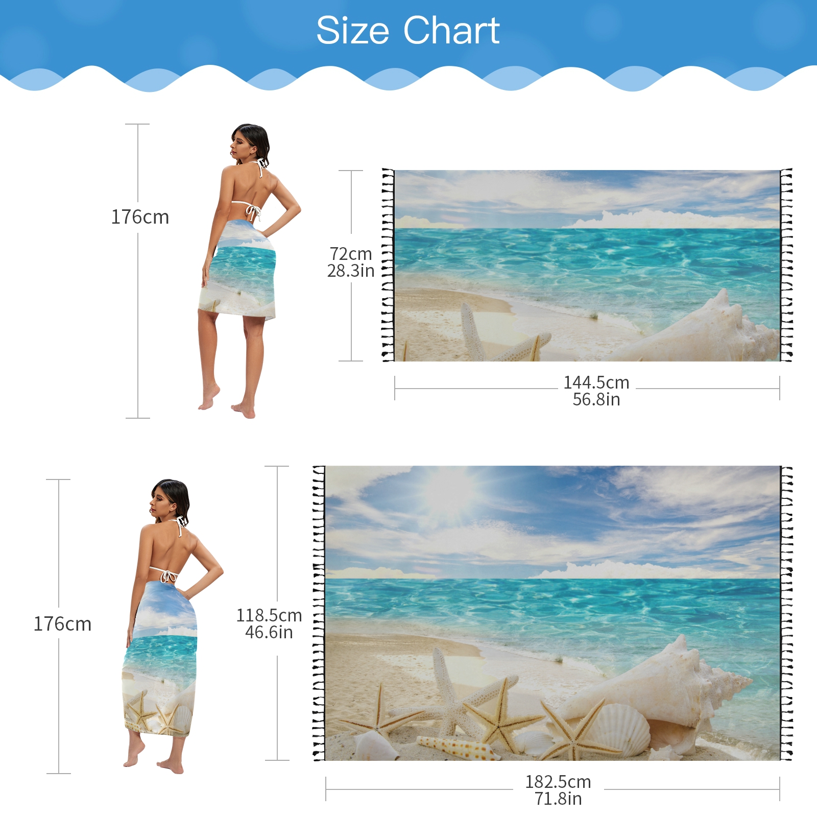 Sexy Women Chiffon Swimwear Pa - огляд і ціна Cover Up Kaftan