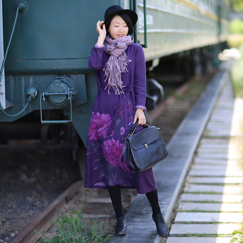 Warm Cotton Linen Peony Print  - огляд і ціна Linen Dress Wrap