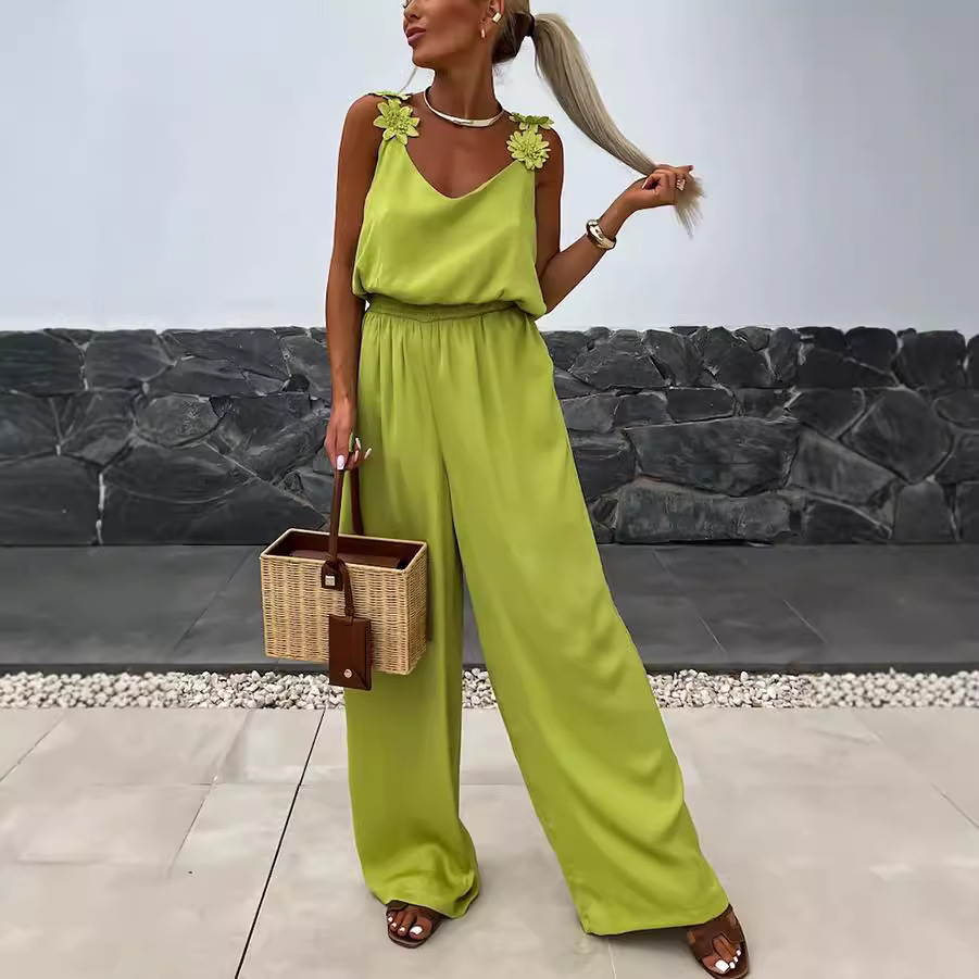 Casual Jumpsuit Strappy Sleeve - огляд і ціна Jumpsuit Linen Relaxed