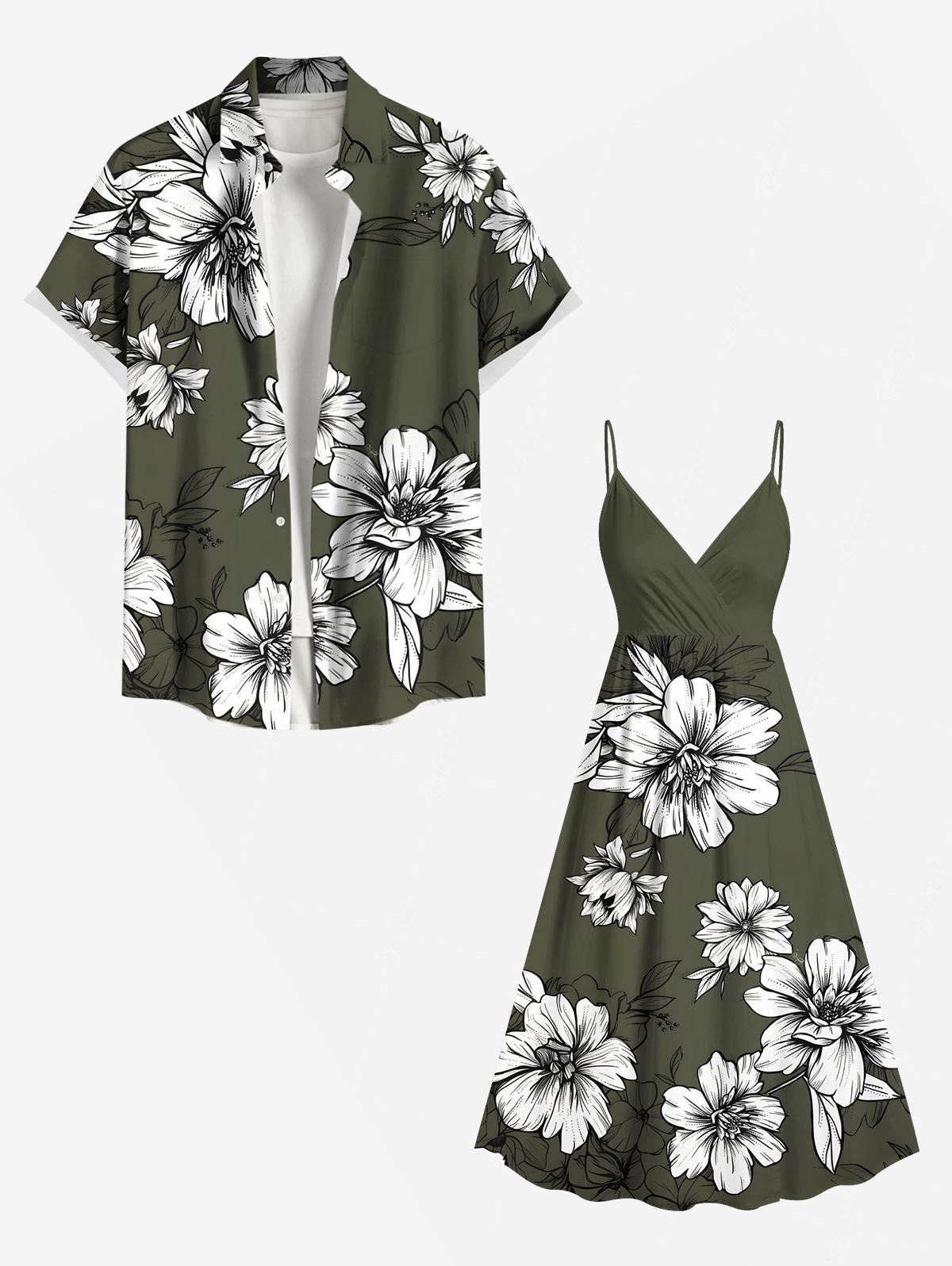 Flowers Leaf Printed Plus Size - огляд і ціна Romper Floral Print