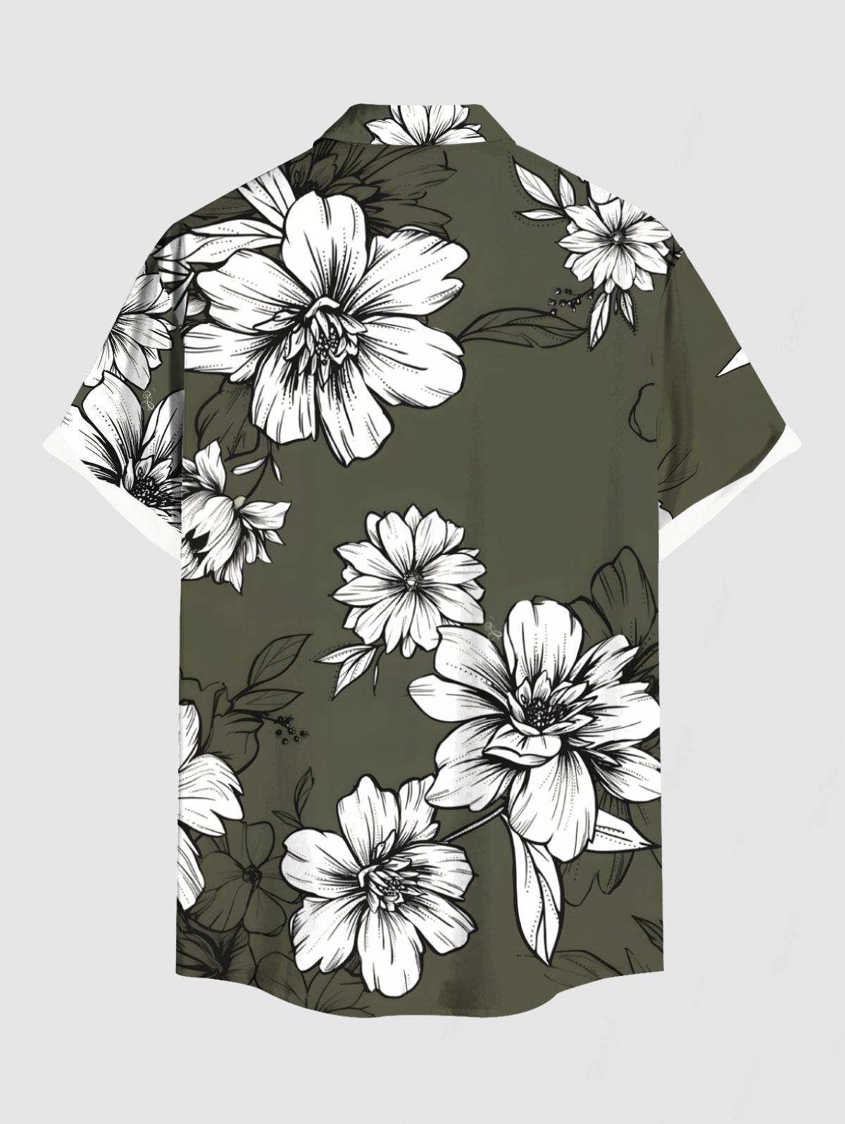 Flowers Leaf Printed Plus Size - огляд і ціна Romper Floral Print