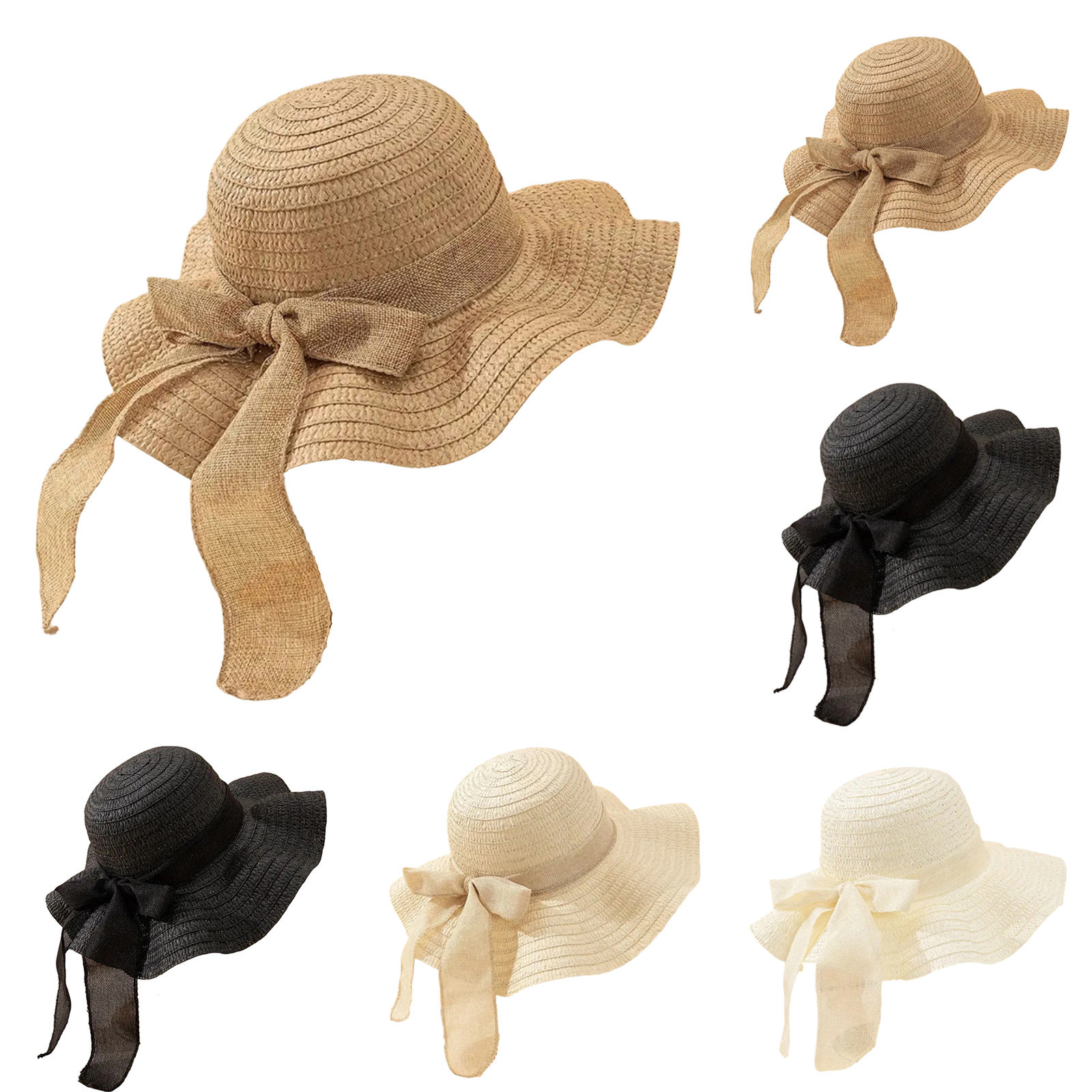 Women Bowknot Sun Hat Wide Bri - огляд і ціна Hat Floppy Wide