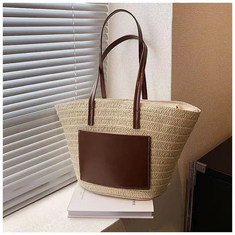 Straw hand-woven tote bag larg - огляд і ціна Tote Bag Beach