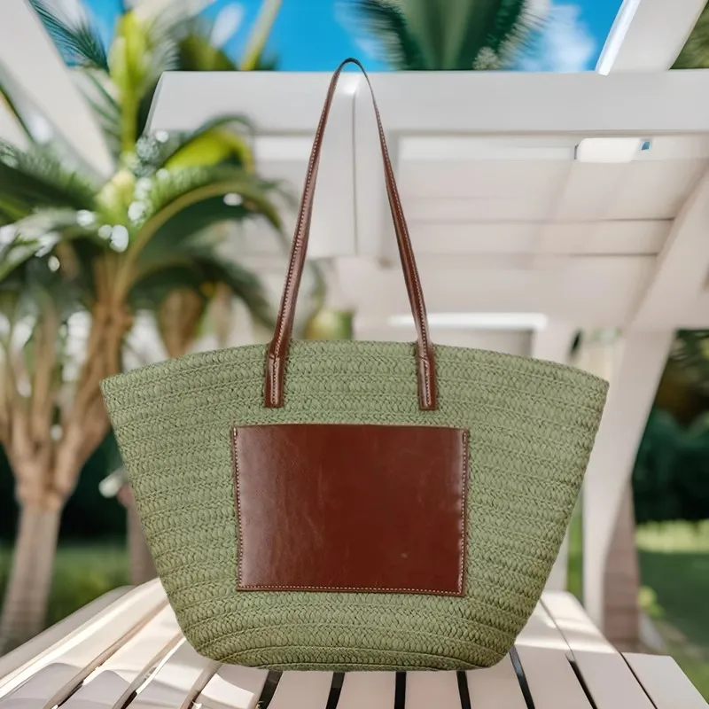 Straw hand-woven tote bag larg - огляд і ціна Tote Bag Beach