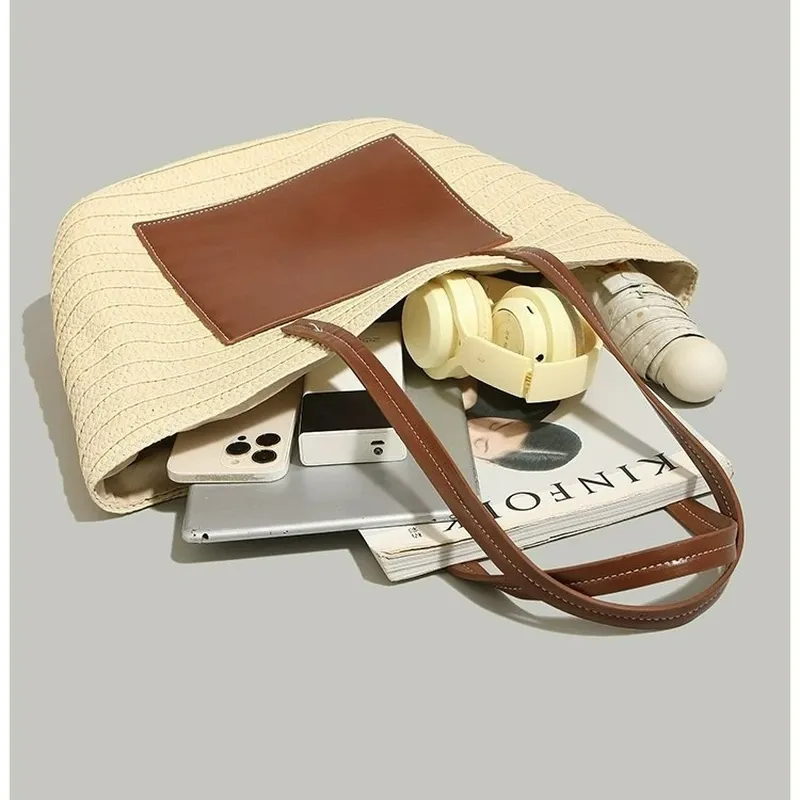 Straw hand-woven tote bag larg - огляд і ціна Tote Bag Beach