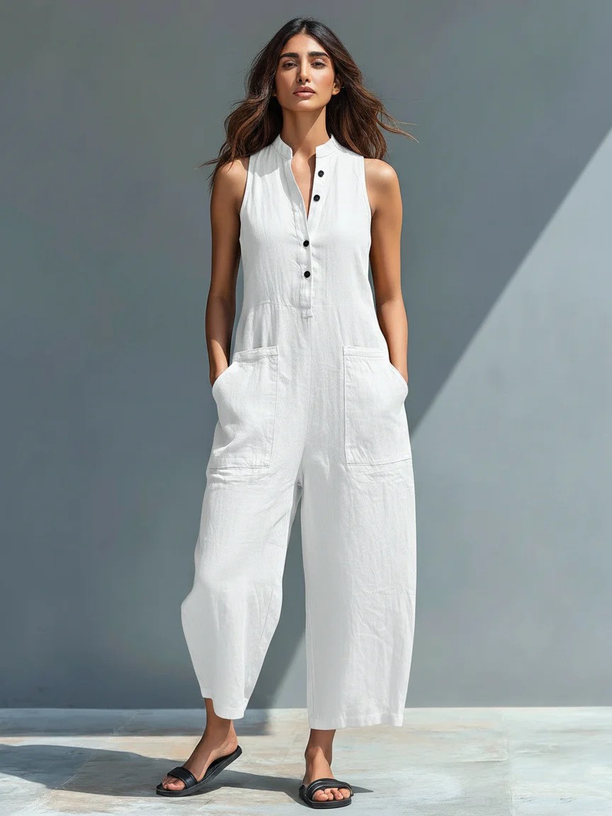 Summer Women's Clothing Sleeve - огляд і ціна Jumpsuit Linen Relaxed