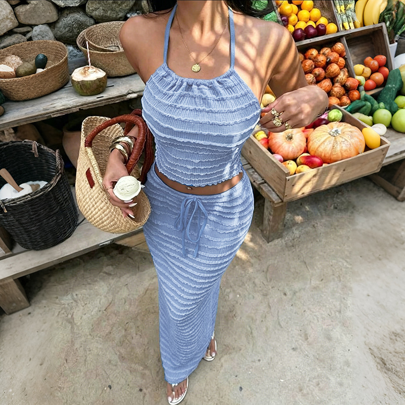 Sexy Elegant Dress Two Piece S - огляд і ціна Maxi Dress Halter