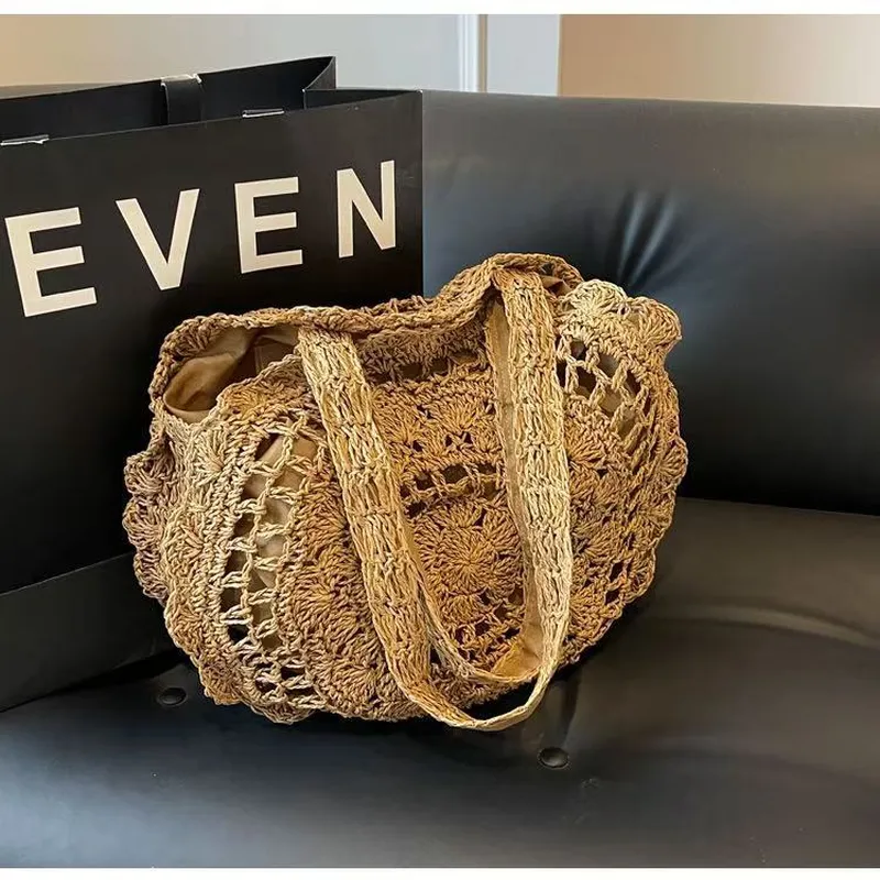 Hand-woven paper rope tote bag - огляд і ціна Tote Bag Beach